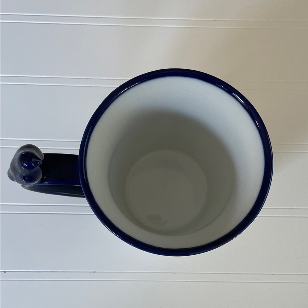 Fitz and Floyd White Mug with Blue Bird Handle Everyday White Porcelain - Picture 5 of 9